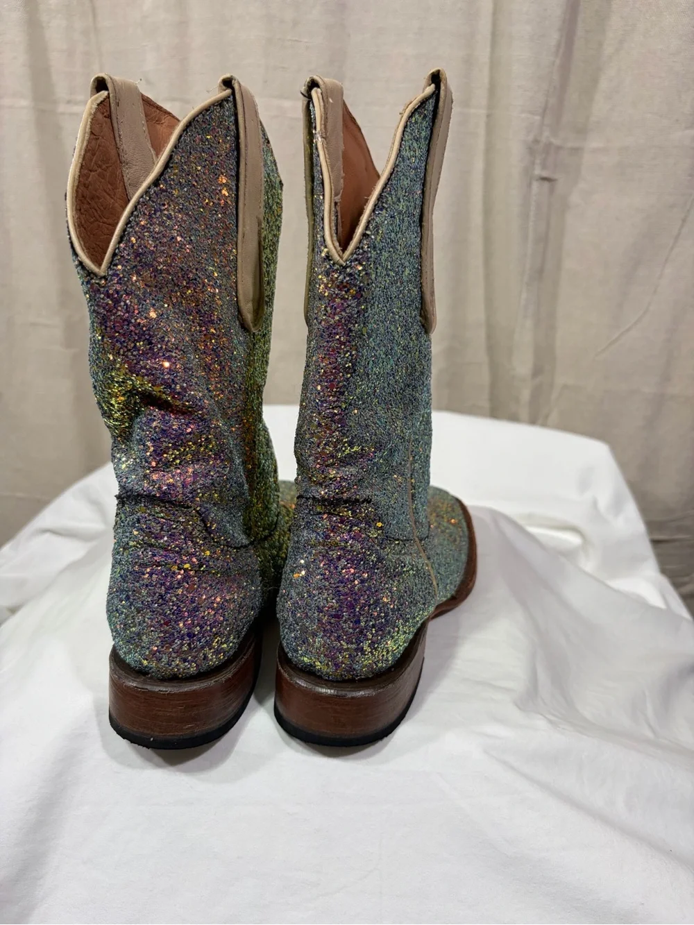 Tanner Mark Blue Mermaid Glitter Boots
